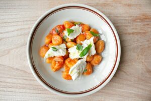 Gnocchi with Sausage in Vodka Sauce