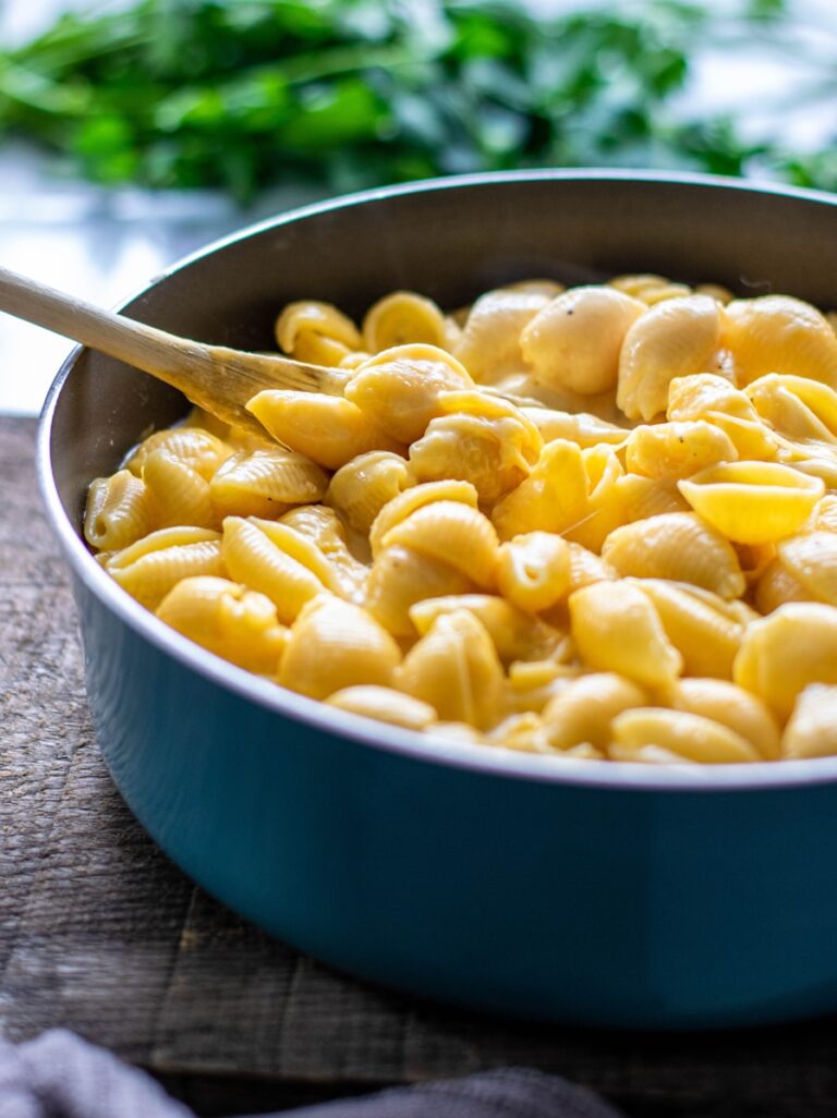 a bowl of macaroni and cheese