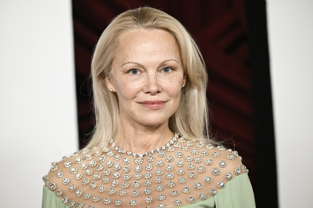 Pamela Anderson attends the Glamour Women of the Year at The Times Square Edition on Tuesday, Oct. 8, 2024, in New York. (Photo by Evan Agostini/Invision/AP)