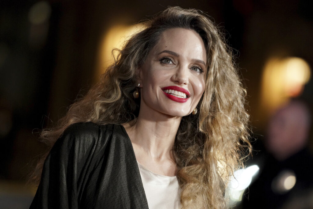 Angelina Jolie arrives at the AFI Fest premiere of "Maria" on Saturday, Oct. 26, 2024, at TCL Chinese Theatre in Los Angeles. (Photo by Jordan Strauss/Invision/AP)