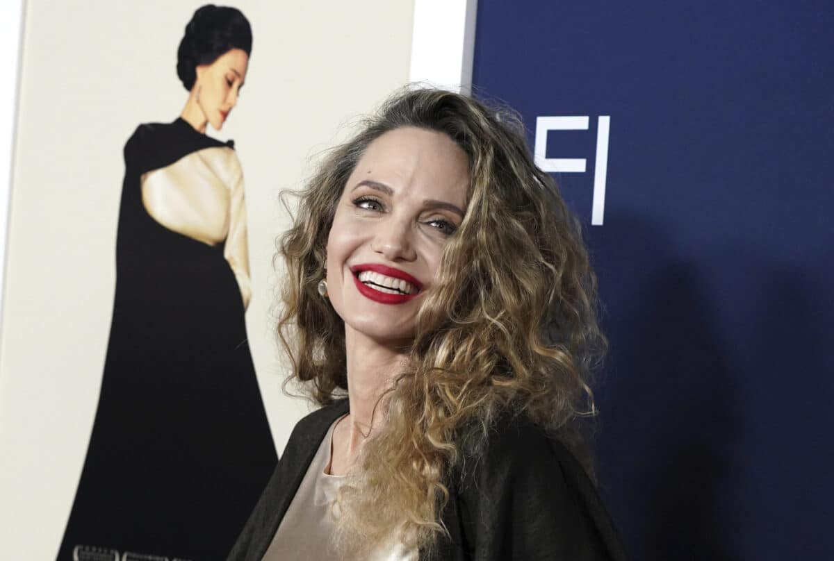 Angelina Jolie arrives at the AFI Fest premiere of "Maria" on Saturday, Oct. 26, 2024, at TCL Chinese Theatre in Los Angeles. (Photo by Jordan Strauss/Invision/AP)