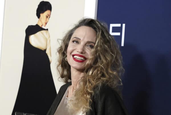 Angelina Jolie arrives at the AFI Fest premiere of "Maria" on Saturday, Oct. 26, 2024, at TCL Chinese Theatre in Los Angeles. (Photo by Jordan Strauss/Invision/AP)