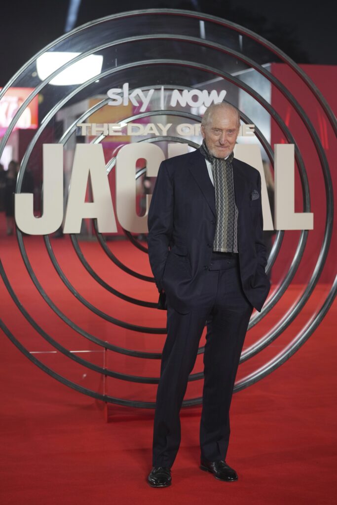 British actor Charles Dance poses for photos on the red carpet at the "The Day of the Jackal" premiere in London, Tuesday, Oct. 22, 2024. (AP Photo/Kin Cheung)
