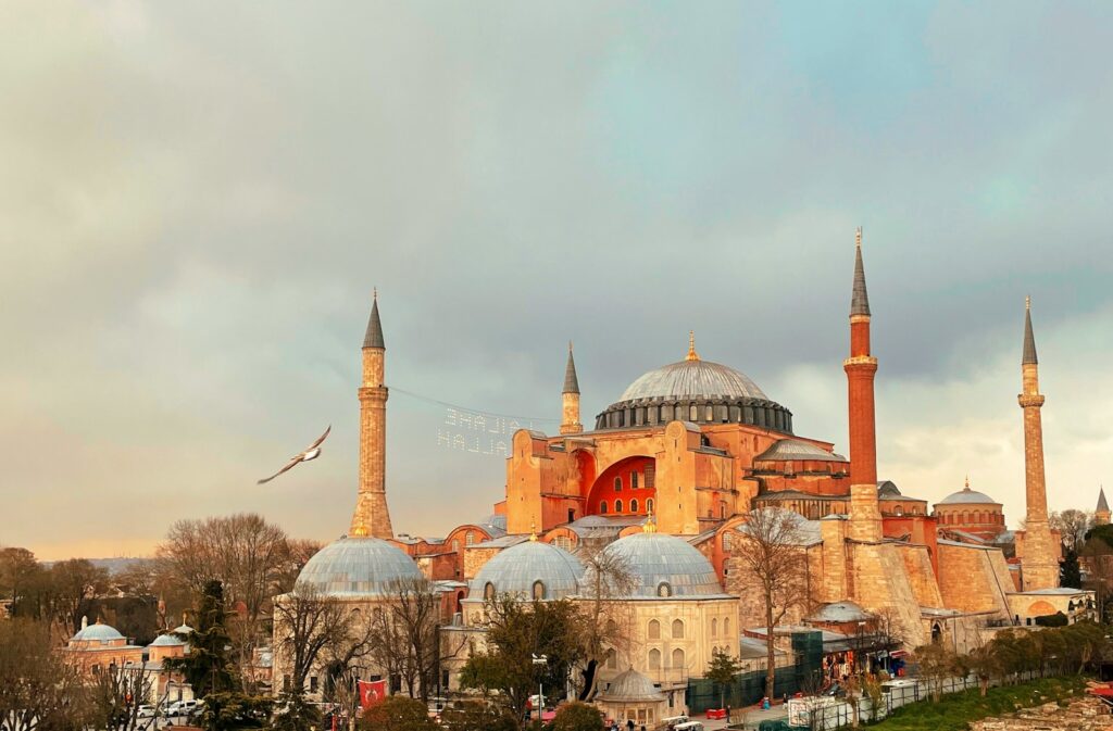 Istanbul
a large building with towers
