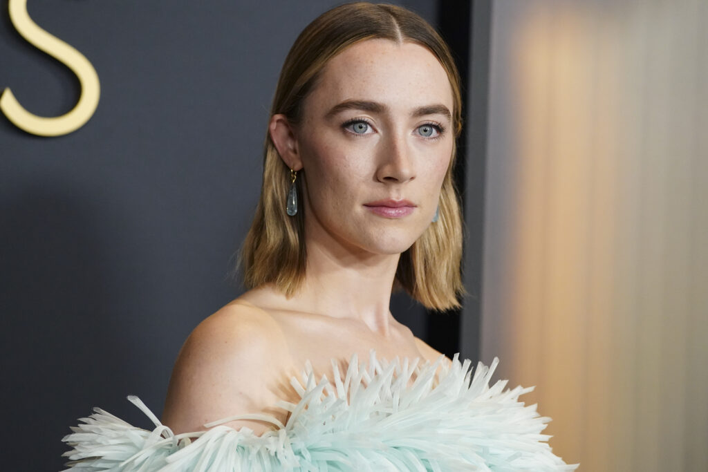 Saoirse Ronan arrives at the 15th Governors Awards on Sunday, Nov. 17, 2024, at The Ray Dolby Ballroom in Los Angeles.