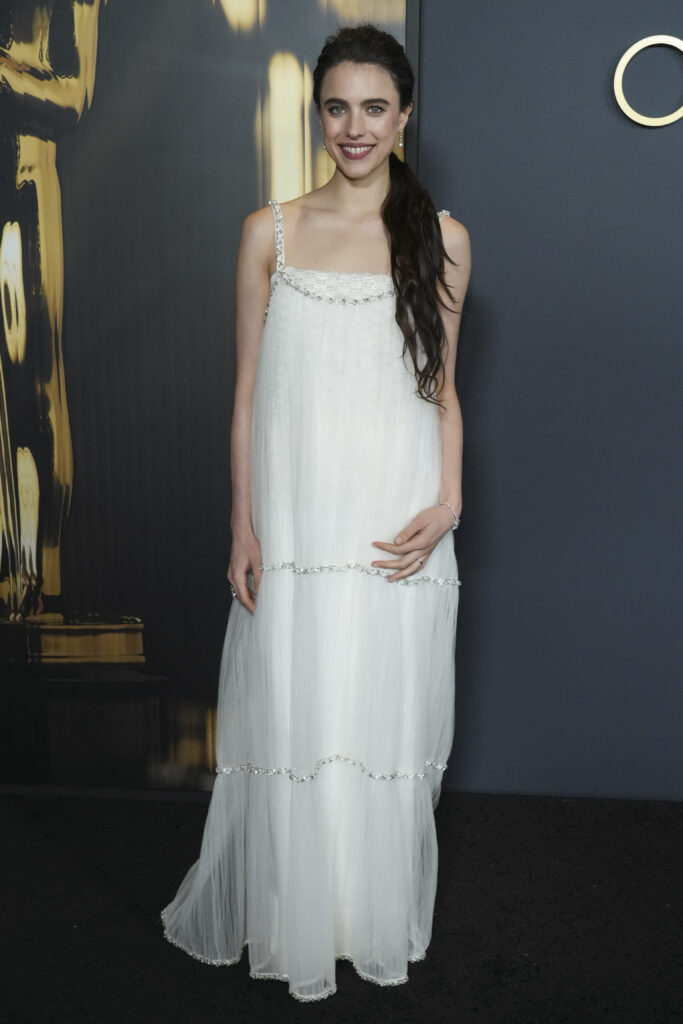 Margaret Qualley arrives at the 15th Governors Awards on Sunday, Nov. 17, 2024, at The Ray Dolby Ballroom in Los Angeles.