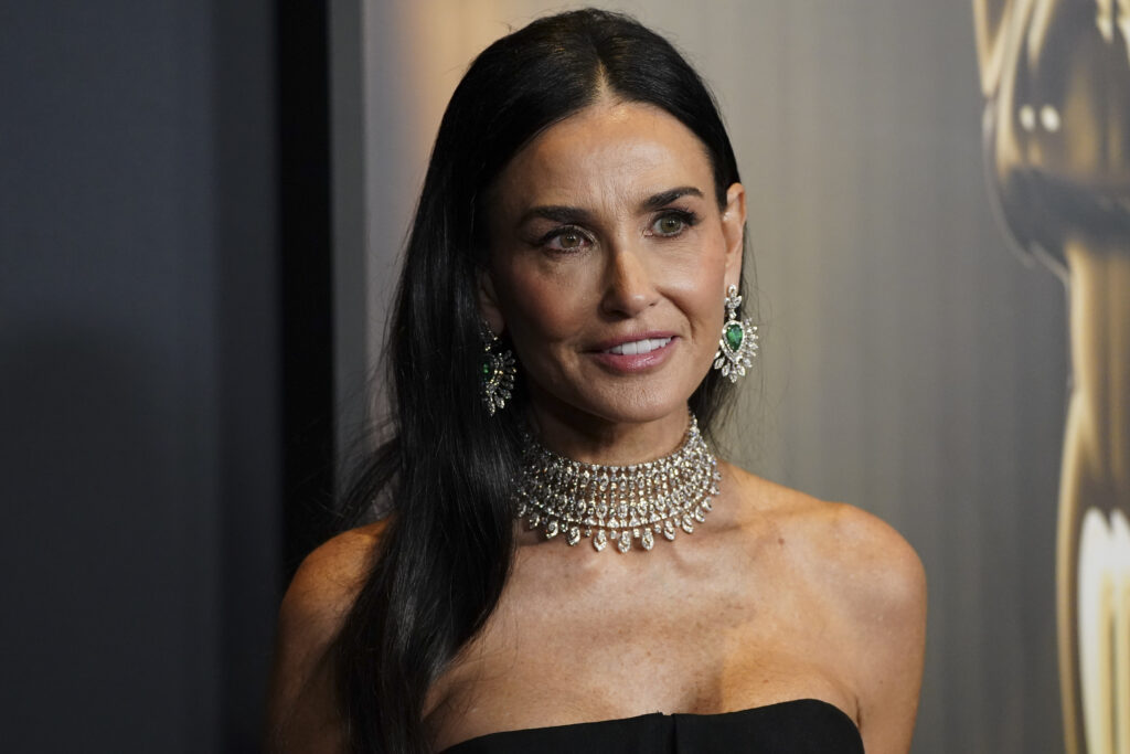 Demi Moore arrives at the 15th Governors Awards on Sunday, Nov. 17, 2024, at The Ray Dolby Ballroom in Los Angeles.