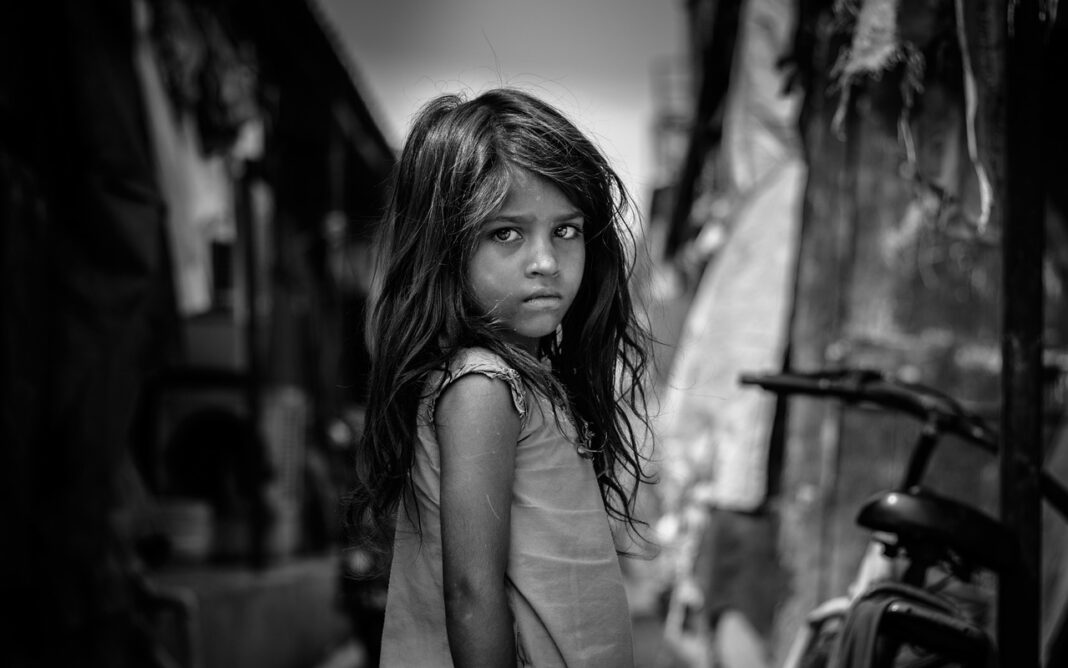 poor, dirty little girl, kid, child