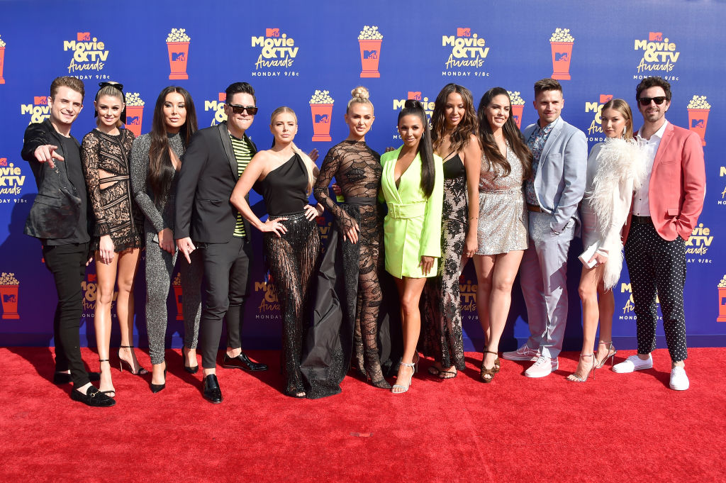 SANTA MONICA, CALIFORNIA - JUNE 15: The cast of Vanderpump Rules attends the 2019 MTV Movie and TV Awards at Barker Hangar on June 15, 2019 in Santa Monica, California. (Photo by Gregg DeGuire/FilmMagic)