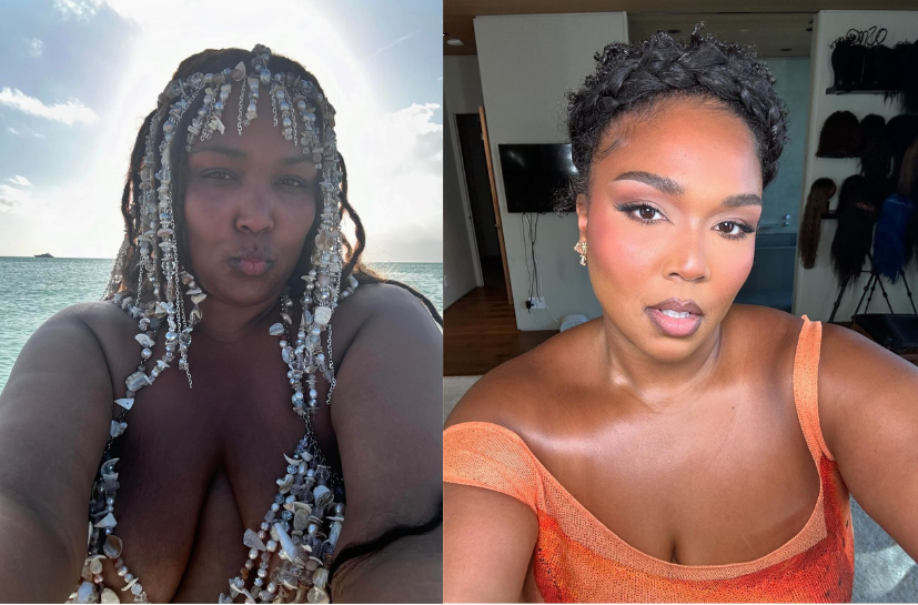Lizzo Before-and-After (Photos: lizzobeeating/Instagram)