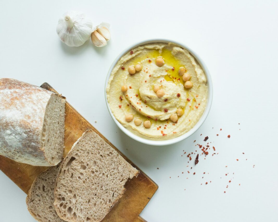 white ceramic bowl with tahini