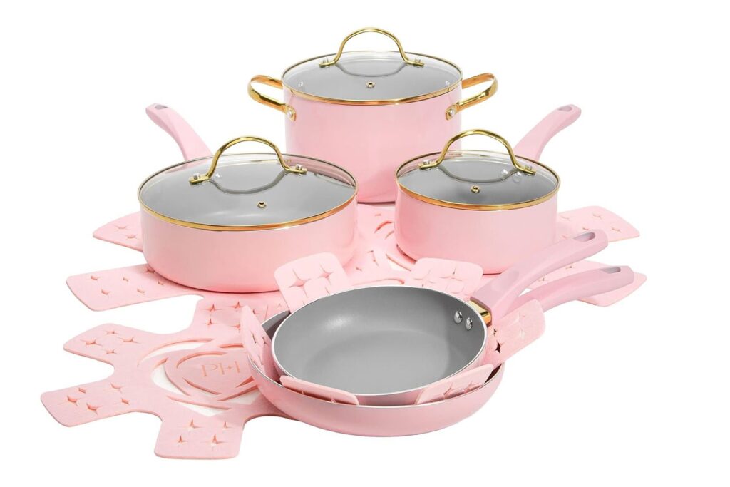 Paris Hilton epic nonstick Pots and Pans Set (Photo: AMAZON)