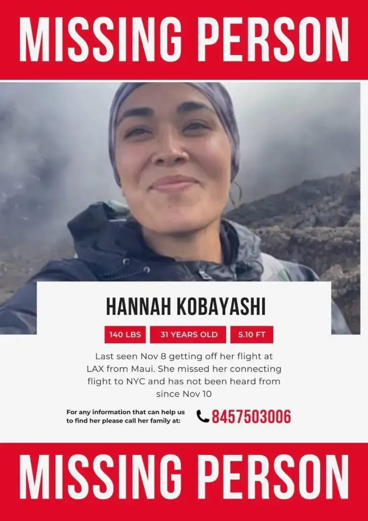 Woman Missing - Hannah Kobayashi