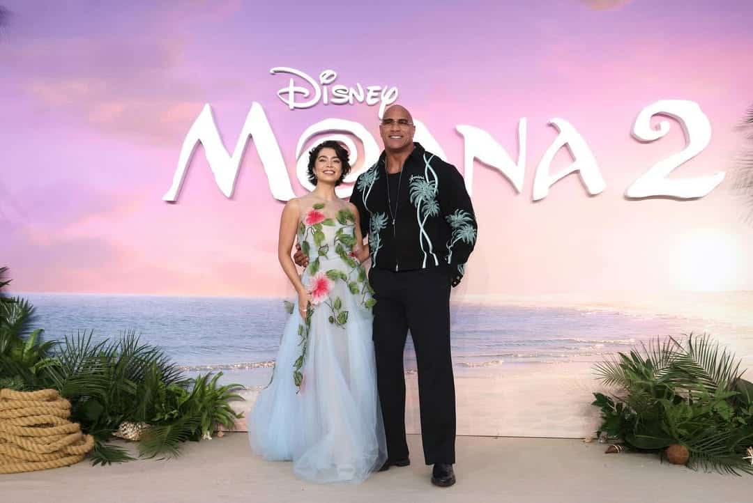 Auliʻi Cravalho and Dwayne Johnson (Photo: auliicravalho/Instagram)