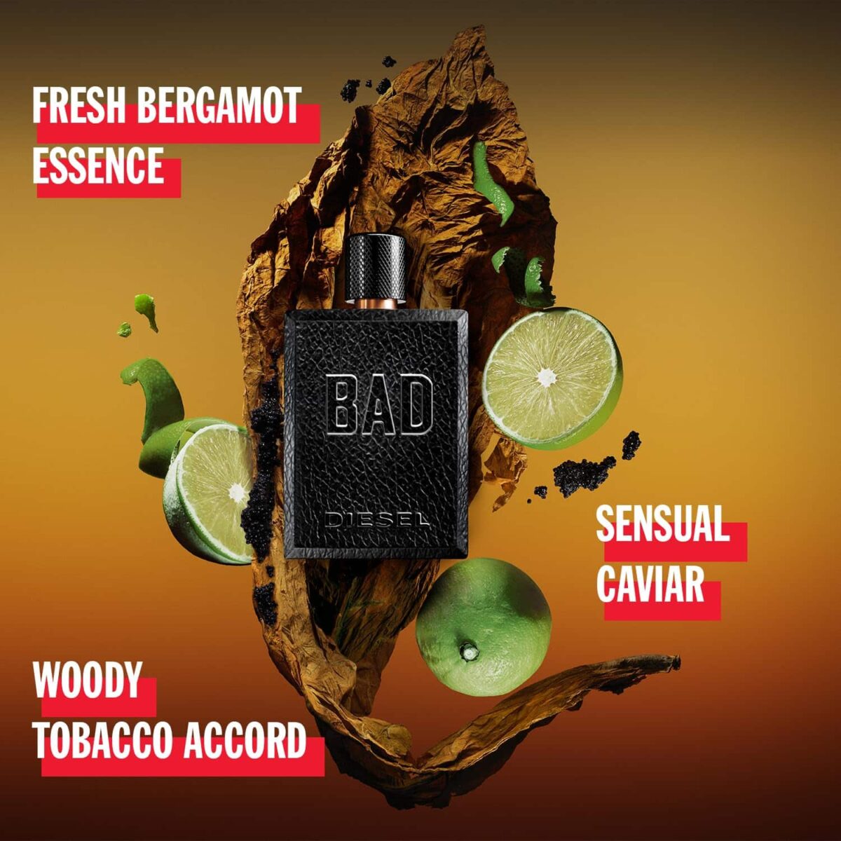 Diesel Bad, Eau de Toilette for Men, Woody Scent With Notes of Bergamot, Caviar & Tobacco (Photo: Amazon)