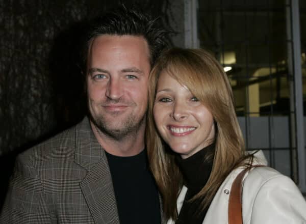 Matthew Perry and Lisa Kudrow during Stars Make Their Voices Heard at a Silent Auction for Lollipop Theater Network at Private Home in Beverly Hills, California, United States. (Photo by Donato Sardella/WireImage for Lollipop Theater Network)