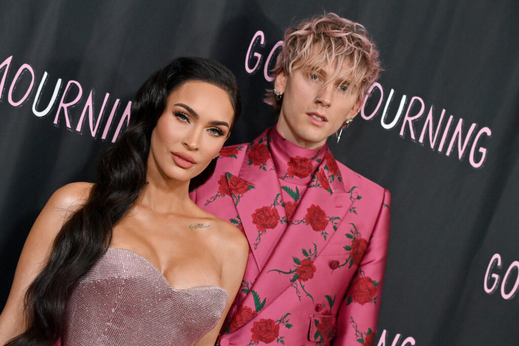 WEST HOLLYWOOD, CALIFORNIA - MAY 12: Megan Fox and Machine Gun Kelly attend the World Premiere of "Good Mourning" at The London West Hollywood at Beverly Hills on May 12, 2022 in West Hollywood, California. (Photo by Axelle/Bauer-Griffin/FilmMagic)