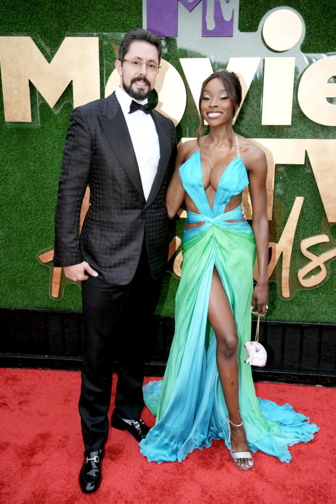SANTA MONICA, CALIFORNIA: In this image released on June 5, (L-R) Jeff Lazkani and Chelsea Lazkani attend the 2022 MTV Movie & TV Awards: UNSCRIPTED at Barker Hangar in Santa Monica, California and broadcast on June 5, 2022. (Photo by Jeff Kravitz/Getty Images for MTV)
