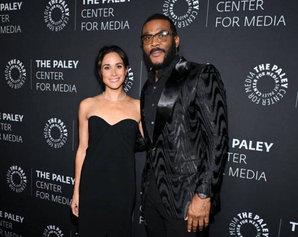 Duchess Meghan at Tyler Perry Gala Meghan, Duchess of Sussex, Tyler Perry at The Paley Gala Honoring Tyler Perry at Beverly Wilshire, A Four Seasons Hotel on December 4, 2024 in Los Angeles, California. (Photo by Michael Buckner/Variety via Getty Images)