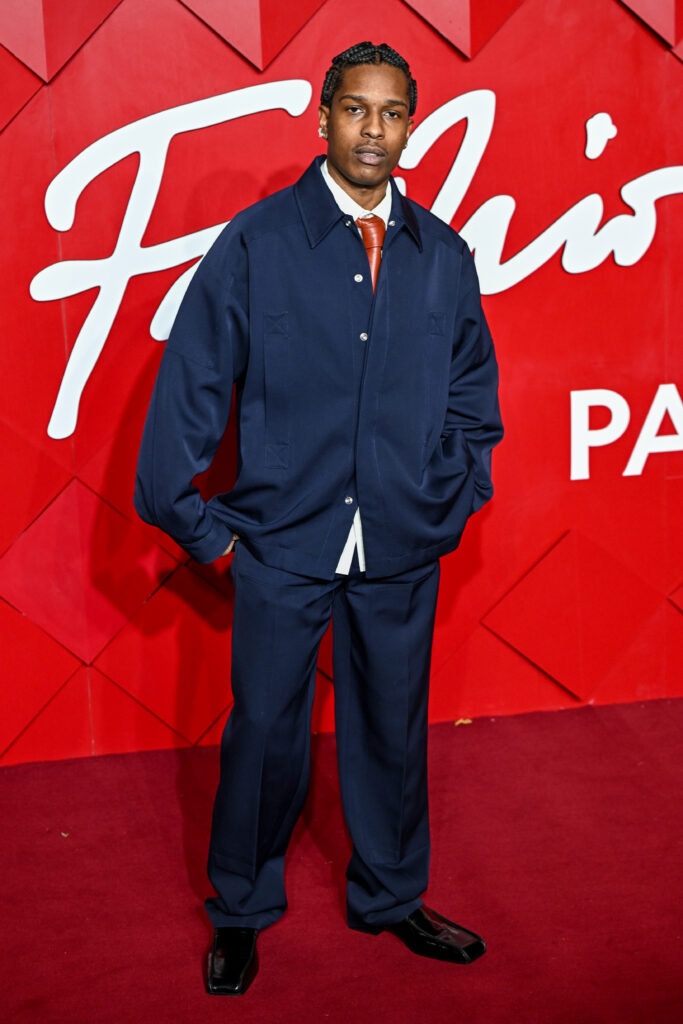 LONDON, ENGLAND - DECEMBER 02: Asap Rocky attends The Fashion Awards 2024 Presented by Pandora at the Royal Albert Hall on December 02, 2024 in London, England. (Photo by Stephane Cardinale - Corbis/Corbis via Getty Images)