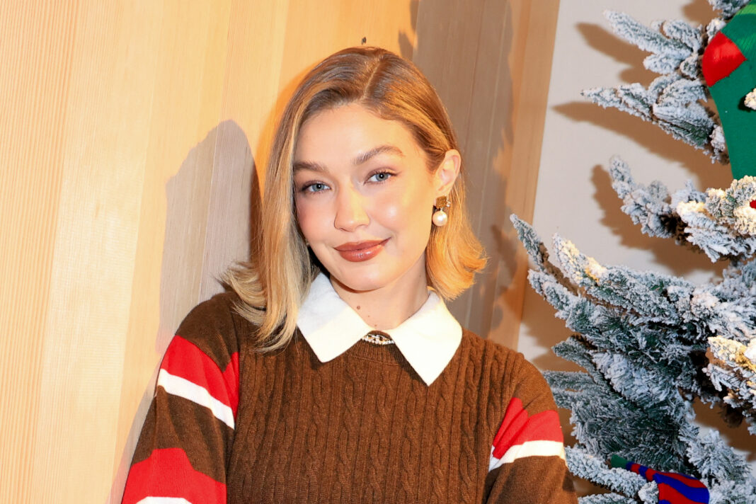 Gigi Hadid at Guest In Residence - LA Store Opening on December 7, 2024 in Los Angeles, California. (Photo by River Callaway/WWD via Getty Images)