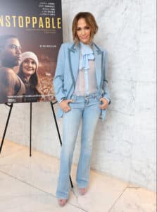 Low Waist Jeans - Jennifer Lopez seen at a Special Screening Of "Unstoppable" at CAA on December 15, 2024 in Los Angeles, California. (Photo by Eric Charbonneau/Amazon MGM Studios