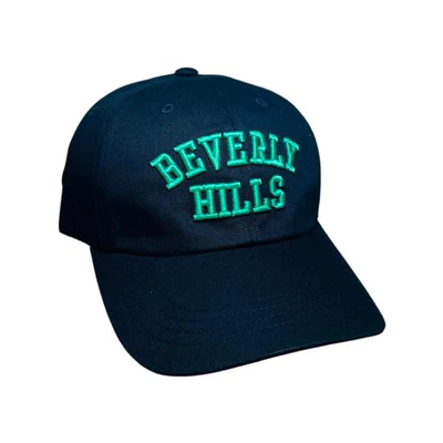 Beverly Hills Cap black Baseball Hat with green Embroidery adjustable (Photo: Website)