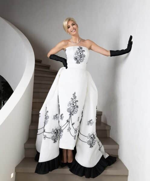 vanka Trump dazzles in a custom Givenchy gown at the Inaugural Ball, paying homage to Audrey Hepburn (Photo: Instagram)