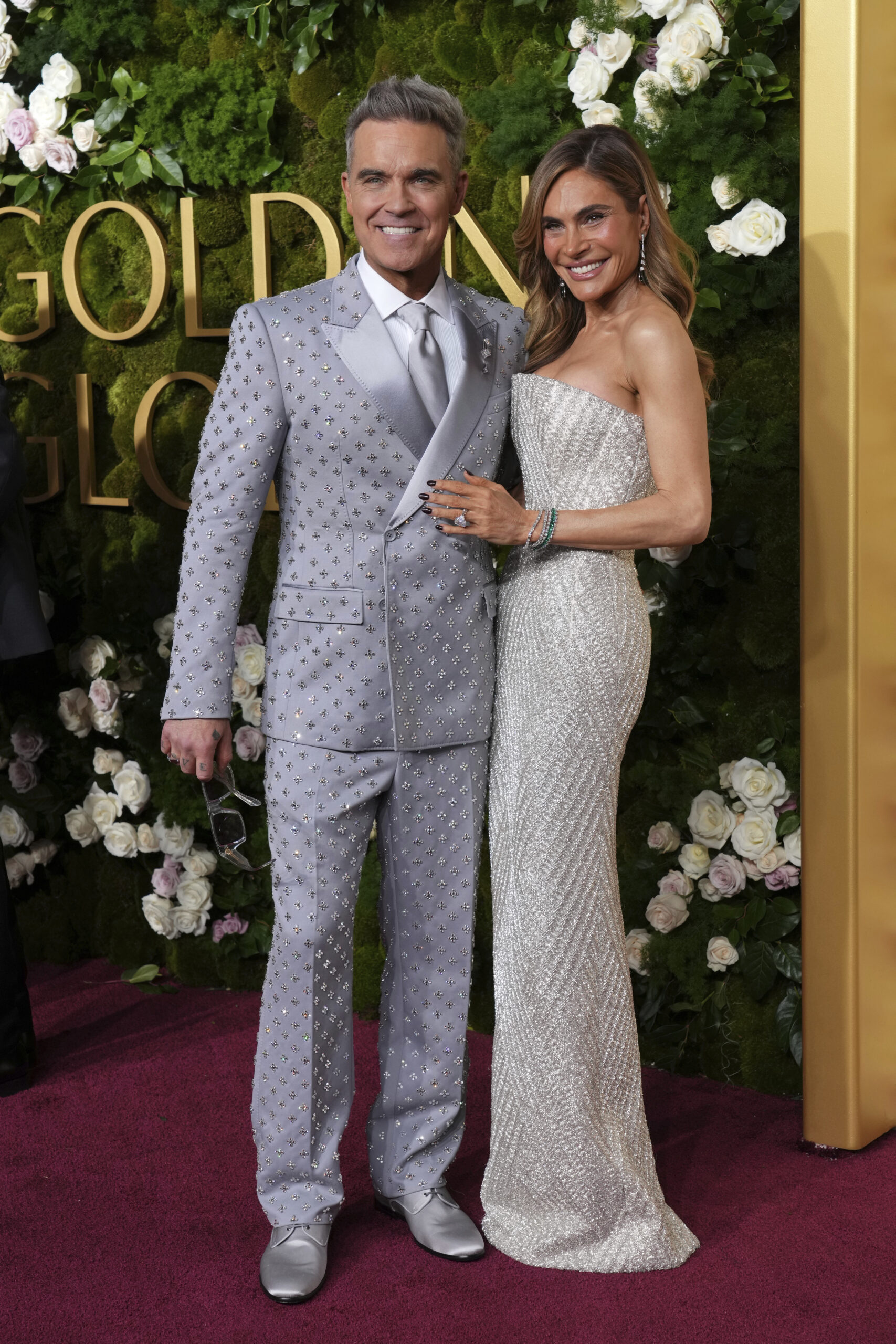 Robbie Williams, left, and Ayda