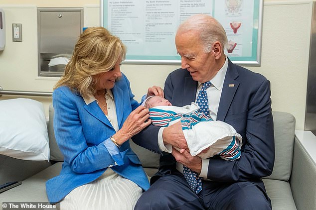 First lady Jill Biden and President Joe Biden welcomed their first great-grandchild Wednesday: William Brannon Neal, IV - the son of Naomi Biden and her husband Peter Neal (Photo: The White House)