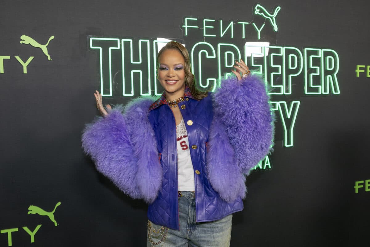 HOLLYWOOD, CALIFORNIA - DECEMBER 18: Rihanna attends the FENTY x PUMA sneaker launch party at NeueHouse Los Angeles on December 18, 2023 in Hollywood, California. (Photo by Emma McIntyre/WireImage,)