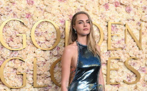BEVERLY HILLS, CALIFORNIA - JANUARY 05: Cara Delevingne attends the 82nd Annual Golden Globe Awards at Beverly Hilton on January 05, 2025 in Beverly Hills, California. (Photo by Phil McCarten/CBS via Getty Images)