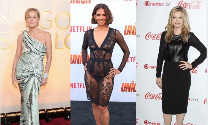 Sharon Stone, Michael Pfeiffer and Halle Berry donating clothes to the LA fire victims