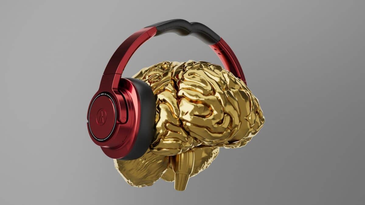 5 Ways to Improve Your Brain - A pair of headphones that are gold and red