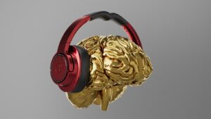 5 Ways to Improve Your Brain - A pair of headphones that are gold and red