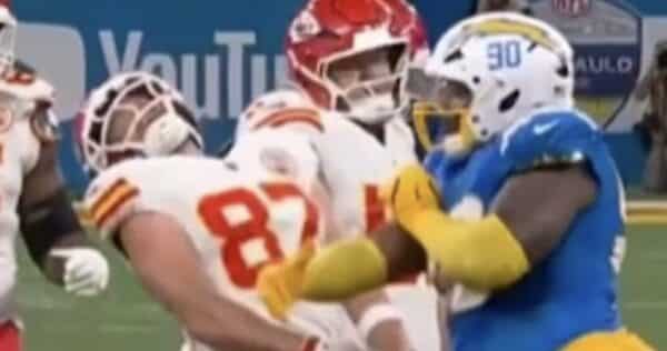Travis Kelce Slapped During Chargers Game