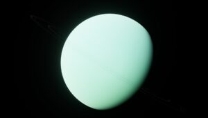 Uranus Retrograde , a close up of the planet saturn taken from space