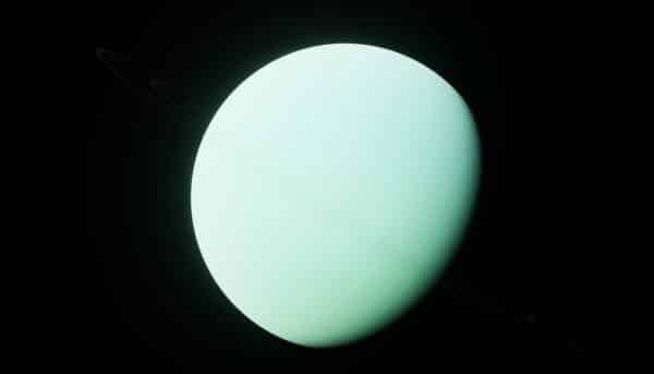 Uranus Retrograde , a close up of the planet saturn taken from space