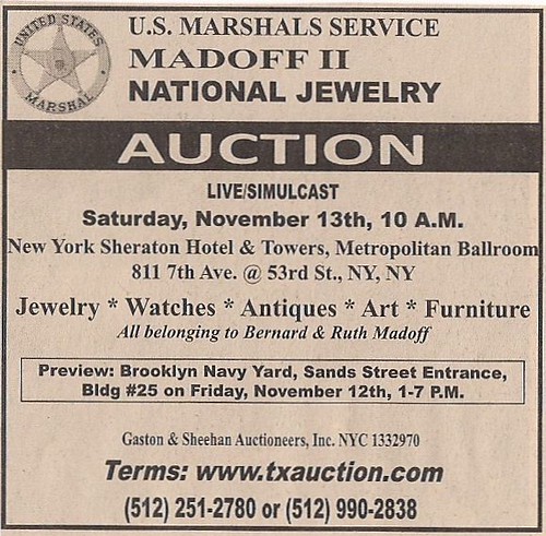 madoff auction advertisement