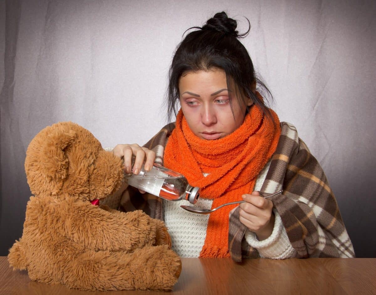flu - young woman, flu, medicine, toy, flu, flu, flu, flu, flu