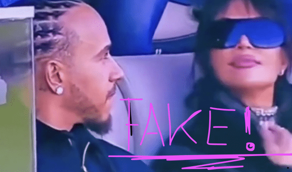 Kim Kardashian and Lewis Hamilton Super Bowl