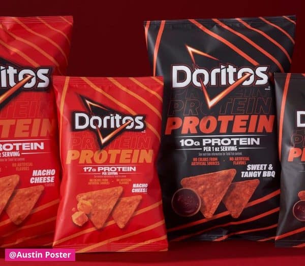 Doritos Launches Protein Chips in Nacho Cheese & BBQ Flavors
