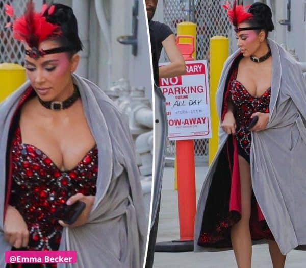 Kim Kardashian Dazzles as Vegas Showgirl on The Fifth Wheel Set