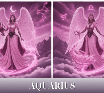 Aquarius zodiac sign angel illustration