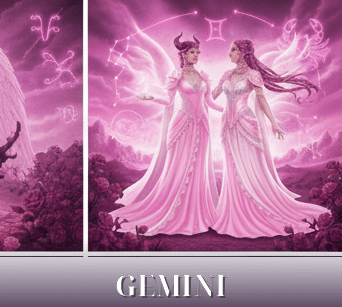 Gemini zodiac sign angel illustration