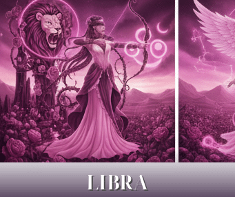 Libra zodiac sign angel illustration