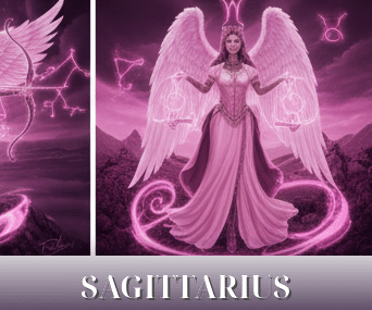 Sagittarius zodiac sign angel illustration
