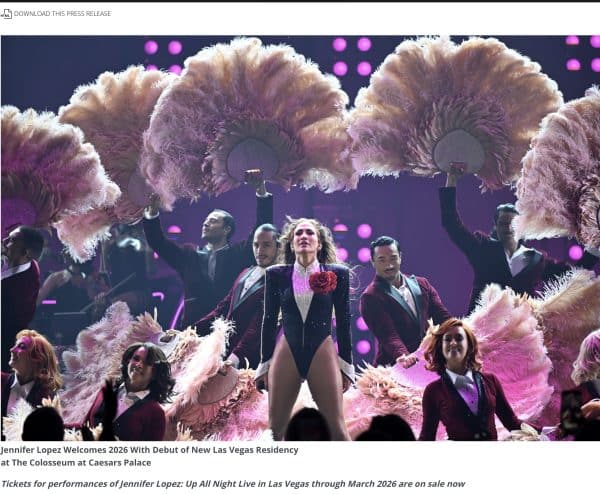 Jennifer Lopez Vegas Residency