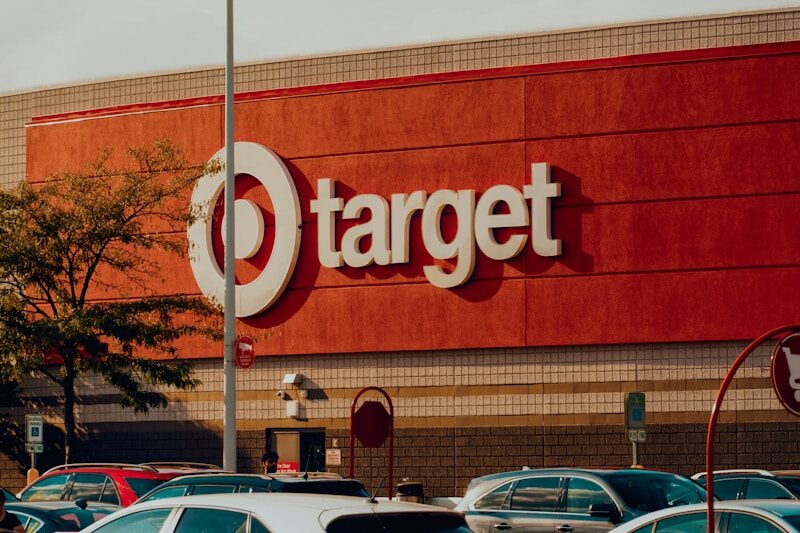 target , store with cars parked in front of it